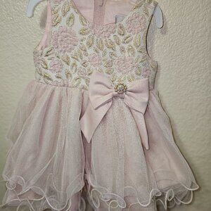 Blush pink baby girl dress (6-9 months)